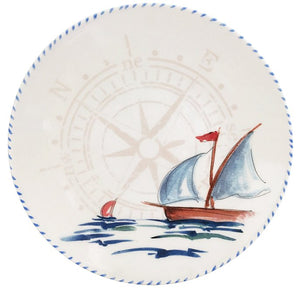 Italian Hand-Painted Ceramics/Barca a Vela - Nautical Luxuries