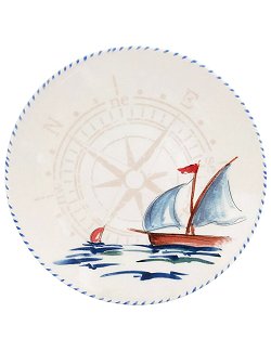 Italian Hand-Painted Ceramics/Barca a Vela - Nautical Luxuries