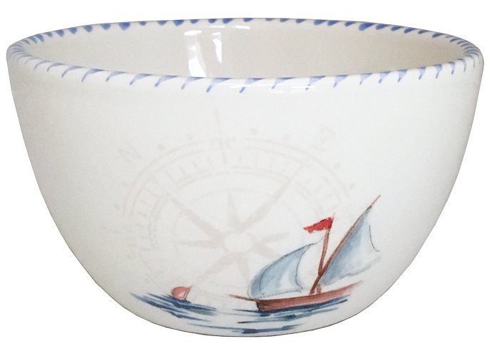 Italian Hand-Painted Ceramics/Barca a Vela - Nautical Luxuries