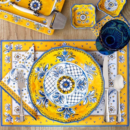 San Tropez Triple-Weight Melamine Dinnerware Set - Nautical Luxuries