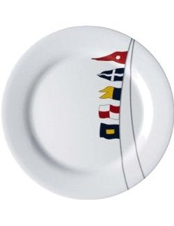 Non-Skid Waving Pennants Dinnerware For Six - Nautical Luxuries