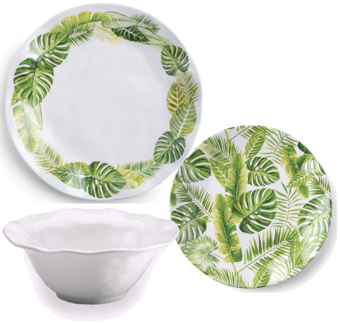 Bali Palm Luxury Melamine Dinnerware - Nautical Luxuries