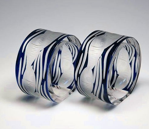Bohemian Crystal Hand-Engraved Napkin Rings - Nautical Luxuries