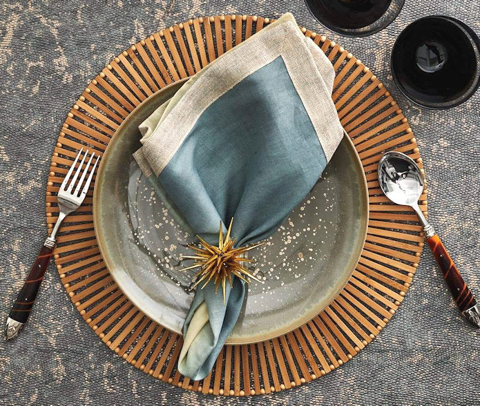 Natural Bamboo Open Slat Placemat Set - Nautical Luxuries