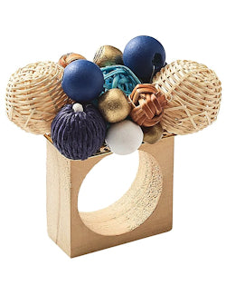 Islands Rattan Napkin Ring Sets - Nautical Luxuries