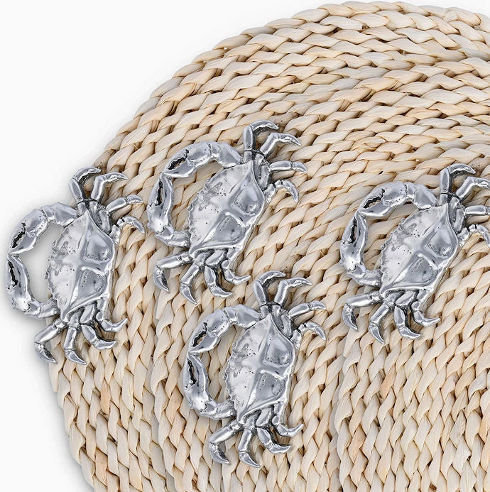 Twisted Seagrass Coastal Crab Placemats & Napkin Rings - Nautical Luxuries