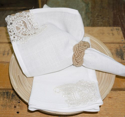 Nautical Braided Jute Napkin Ring Set - Nautical Luxuries