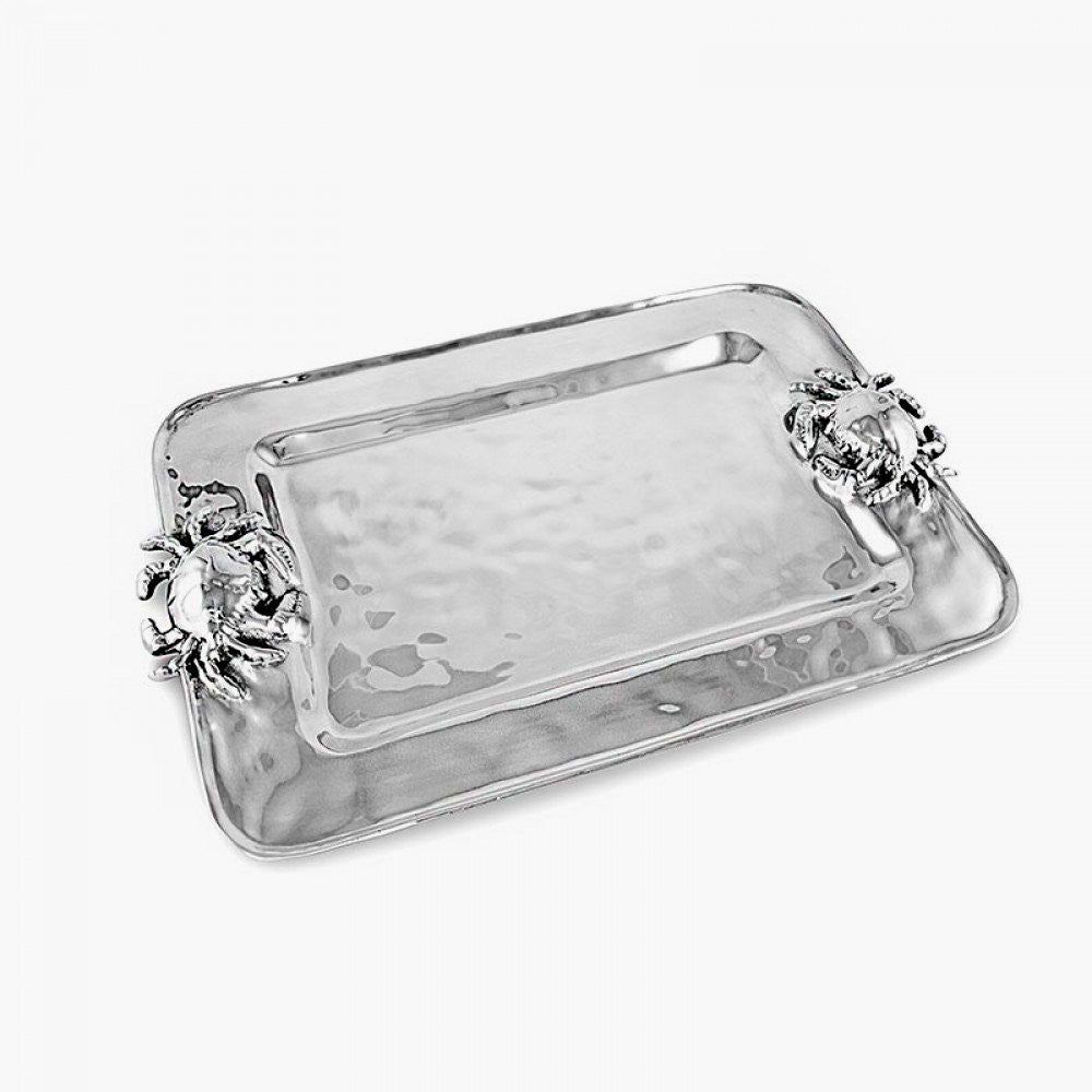 Hammered Aluminum Crab Platter - Nautical Luxuries