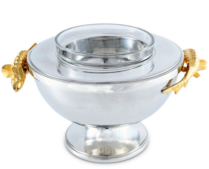 Golden Sturgeon Caviar Server - Nautical Luxuries