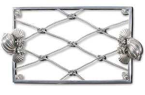 Fisherman's Catch Glass Centerpiece Serving Plate - Nautical Luxuries