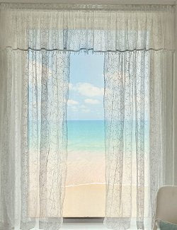 Sea Splash Starfish Sheer Curtains - Nautical Luxuries