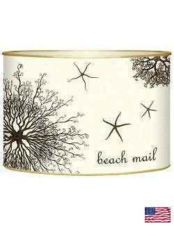 Brown Urchin & Starfish Beach Mail Organizer - Nautical Luxuries