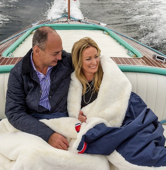 Yacht Furs Luxury Weatherproof Blanket/White Mink - Nautical Luxuries