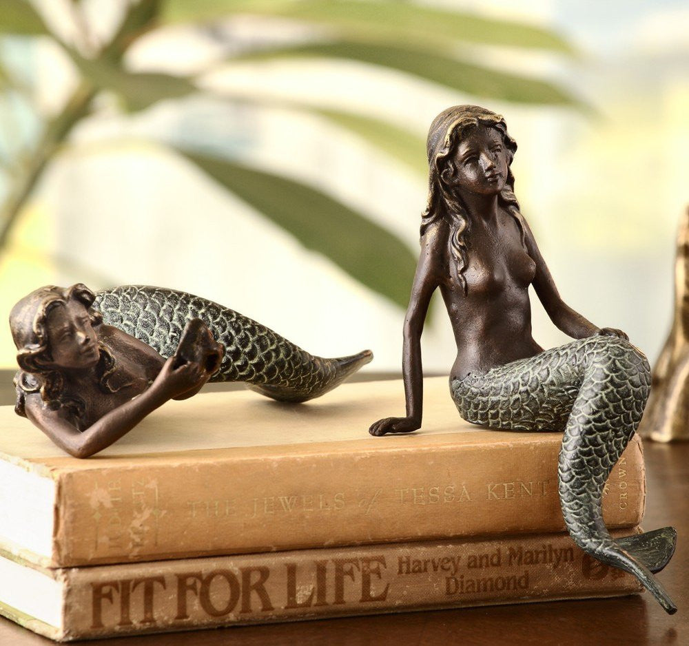 Mermaid Shelf Sitters 2-Pc. Set - Nautical Luxuries