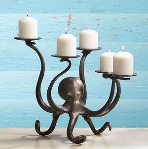 Denizen of the Deep Pillar Candle Centerpiece - Nautical Luxuries