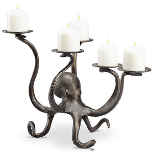 Denizen of the Deep Pillar Candle Centerpiece - Nautical Luxuries