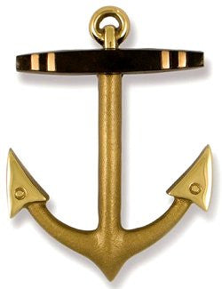 Beach Cottage Brass Anchor Door Knocker - Nautical Luxuries