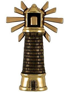 Beach Cottage Brass Lighthouse Door Knocker - Nautical Luxuries