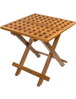 Yachting Teak Collection Hatch Grate Small Folding Table - Nautical Luxuries