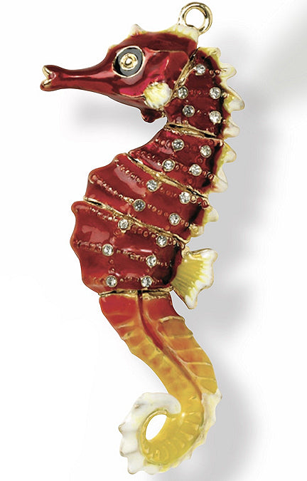 Deep Sea Articulated Seahorse Ornament Set - Nautical Luxuries