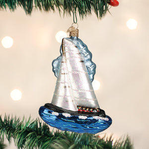 Sailing San Francisco Blown Glass 4-Pc. Ornament Set - Nautical Luxuries