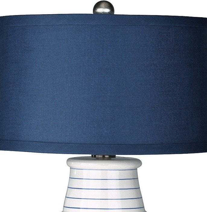 Modern Pinstripes Coastal Table Lamp - Nautical Luxuries