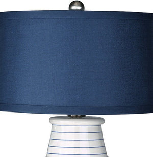 Modern Pinstripes Coastal Table Lamp - Nautical Luxuries