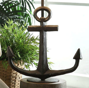 Rustic Anchor Table Lamp - Nautical Luxuries