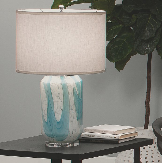 Whitewater Splash Glass Table Lamp - Nautical Luxuries