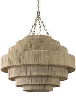 Abaca Fiber Waterfall Pendants - Nautical Luxuries