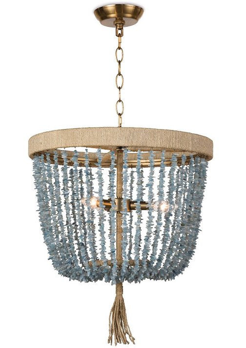 Beach Glass Strands Chandelier - Nautical Luxuries