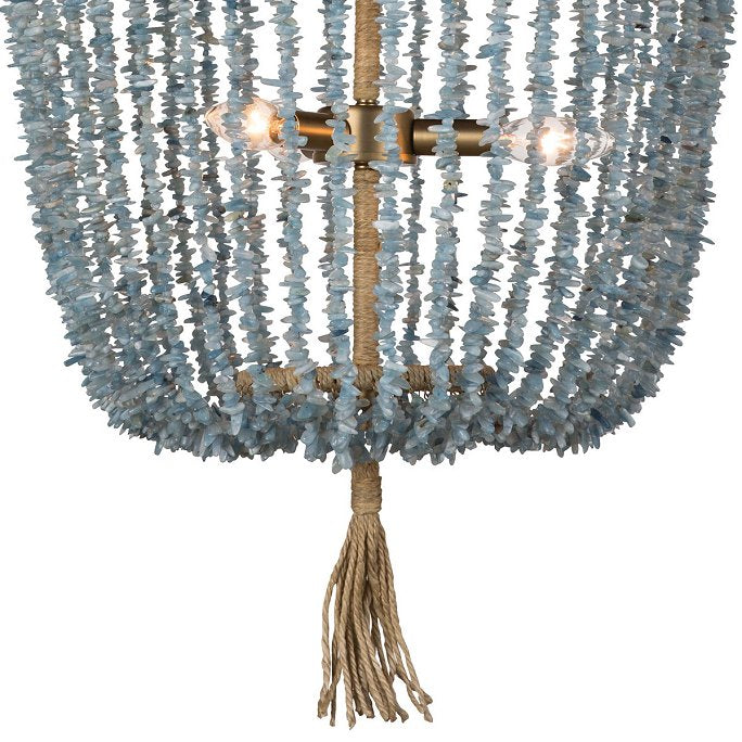 Beach Glass Strands Chandelier - Nautical Luxuries