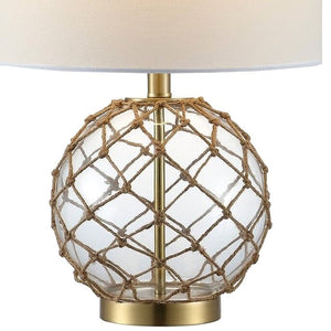 Knotted Net Glass Table Lamp Set - Nautical Luxuries