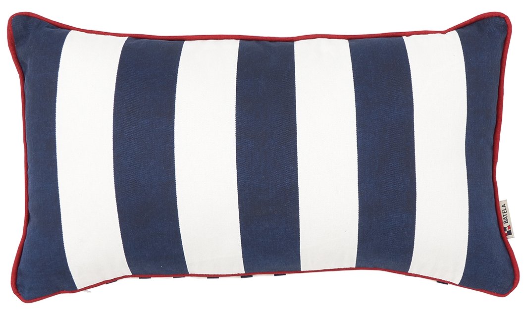 Euro Coastal Nautical Stripes Lumbar Pillow Set - Nautical Luxuries