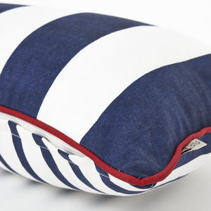 Euro Coastal Nautical Stripes Lumbar Pillow Set - Nautical Luxuries