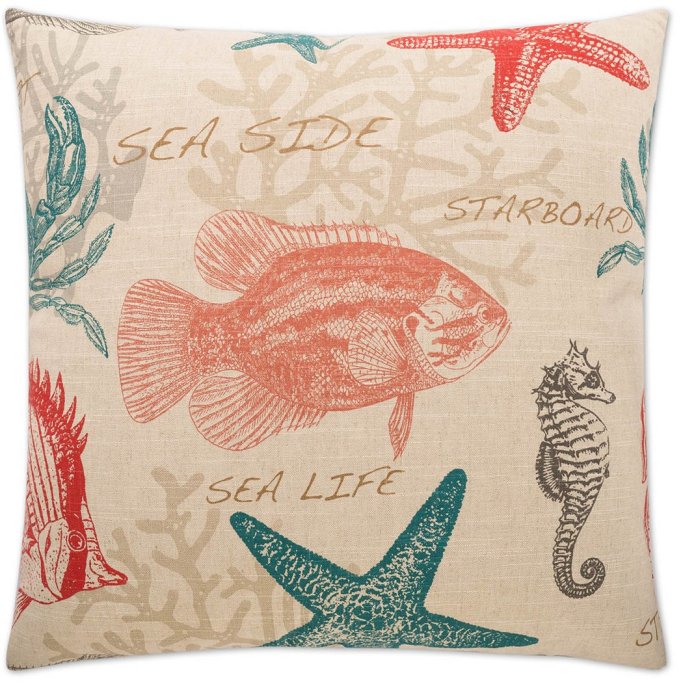 Contempo Indoor Pillows/Coral Specimen Sea Life - Nautical Luxuries