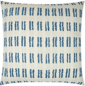 Contempo Neutrals Outdoor Pillows/Boho Hashmarks Blue - Nautical Luxuries