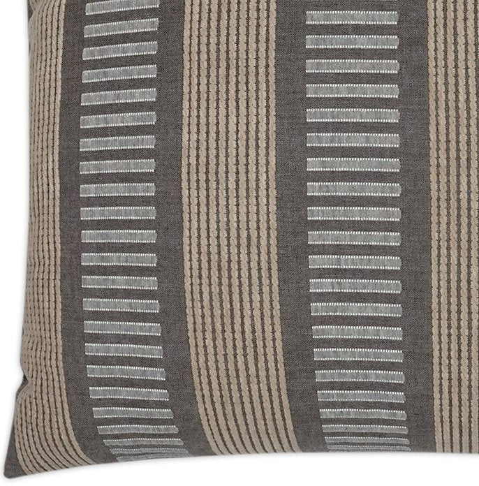 Contempo Neutrals Outdoor Pillows/Compound Stripes Stone - Nautical Luxuries