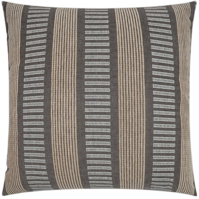 Contempo Neutrals Outdoor Pillows/Compound Stripes Stone - Nautical Luxuries