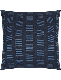 Contempo Neutrals Outdoor Pillows/Indigo Squared - Nautical Luxuries