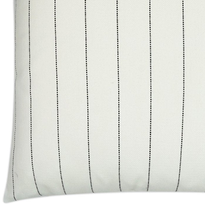 Contempo Neutrals Outdoor Pillows/Malibu Pinstripe Natural White - Nautical Luxuries