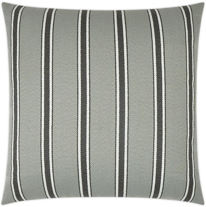 Contempo Neutrals Outdoor Pillows/Sausalito Stripe Grey - Nautical Luxuries