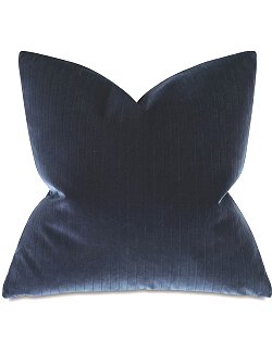 Indigo Suited Velvet Accent Pillow - Nautical Luxuries