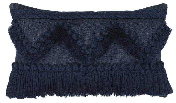 Polynesian Fringed Sunbrella® Outdoor Pillows - Nautical Luxuries