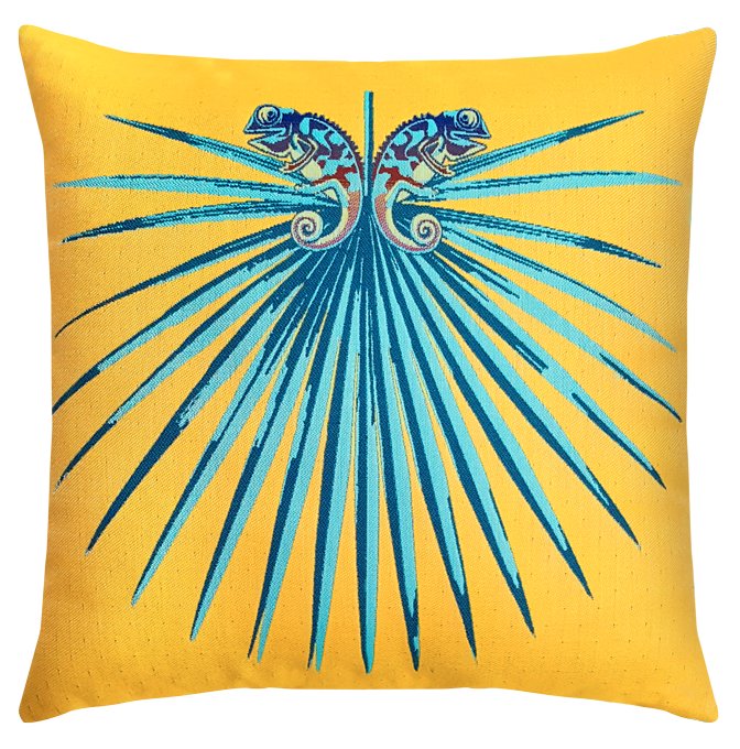 Tropics Chameleon Sunbrella® Outdoor Pillows - Nautical Luxuries