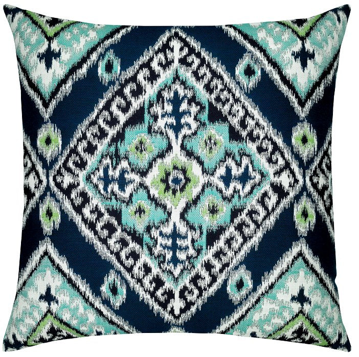 Woven Ikat Sunbrella® Outdoor Pillows - Nautical Luxuries