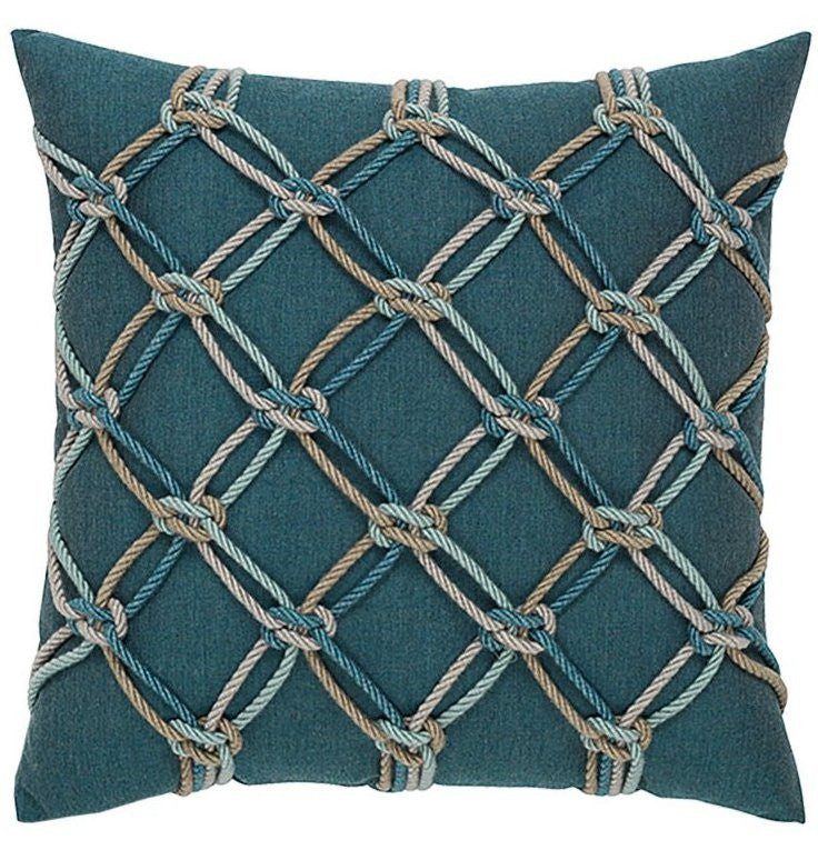 Nautical Lagoon Net Sunbrella® Outdoor Pillows - Nautical Luxuries