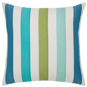 Mediterranean Stripe Sunbrella® Outdoor Pillows - Nautical Luxuries