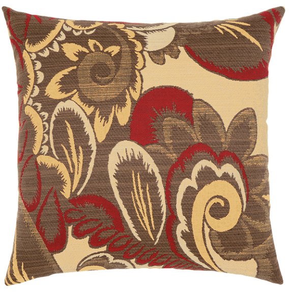 Floral Golden Wave Sunbrella® Outdoor Pillows - Nautical Luxuries