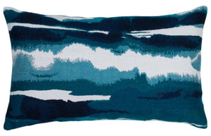 Impressionist Waters-Deep Sea Outdoor Pillows - Nautical Luxuries